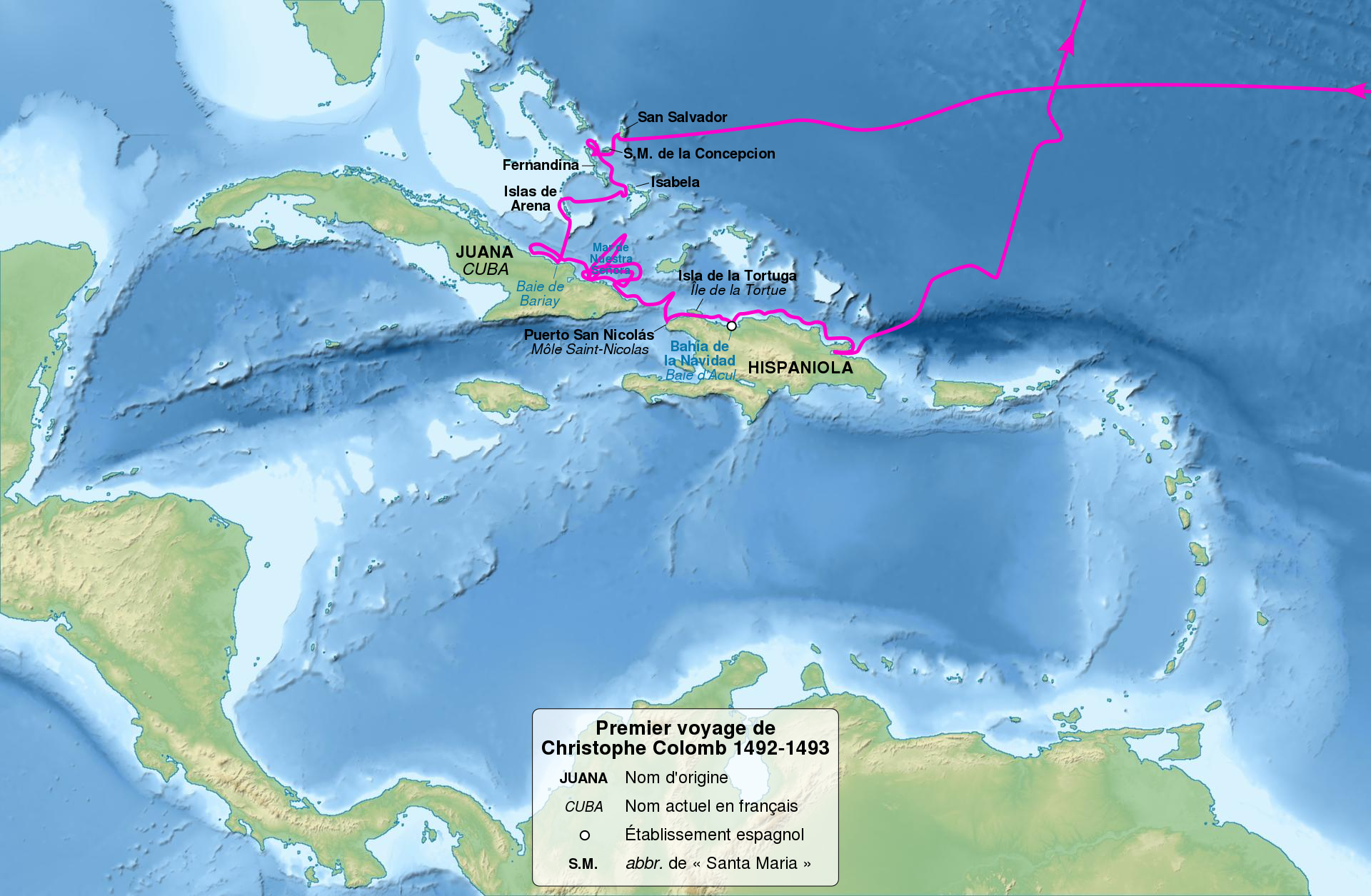 nombre de voyage de christophe colomb