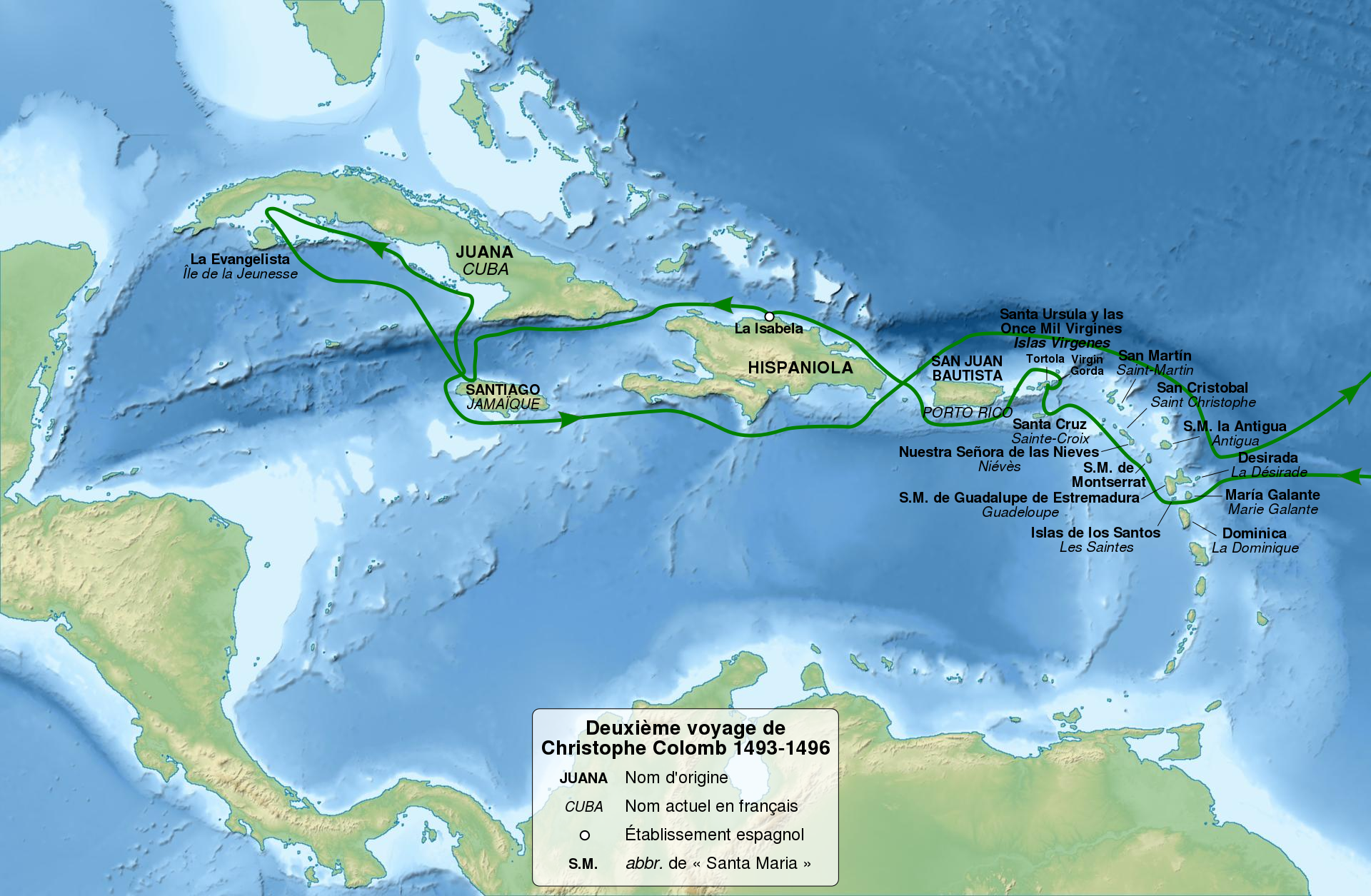 nombre de voyage de christophe colomb