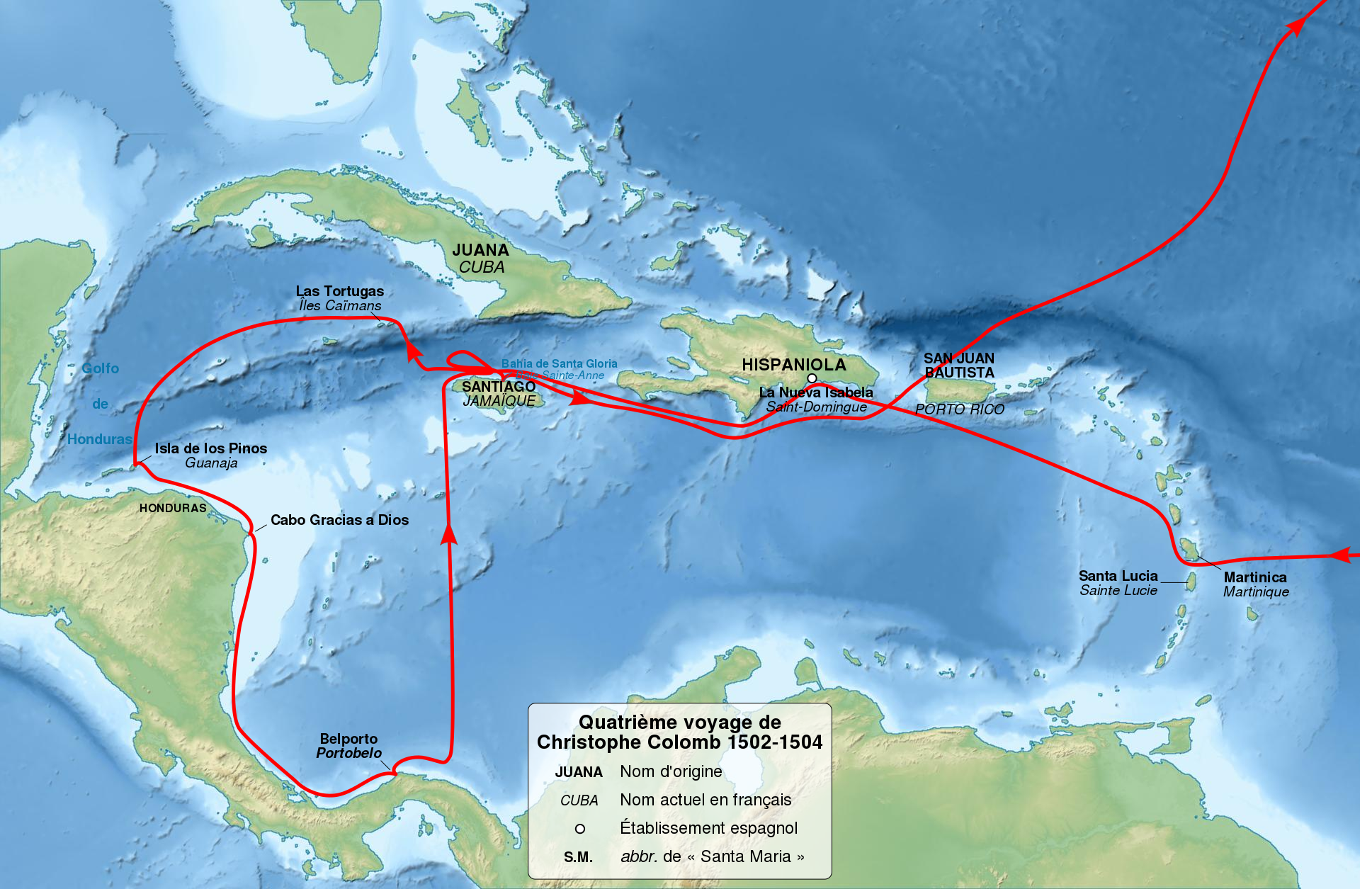 nombre de voyage de christophe colomb